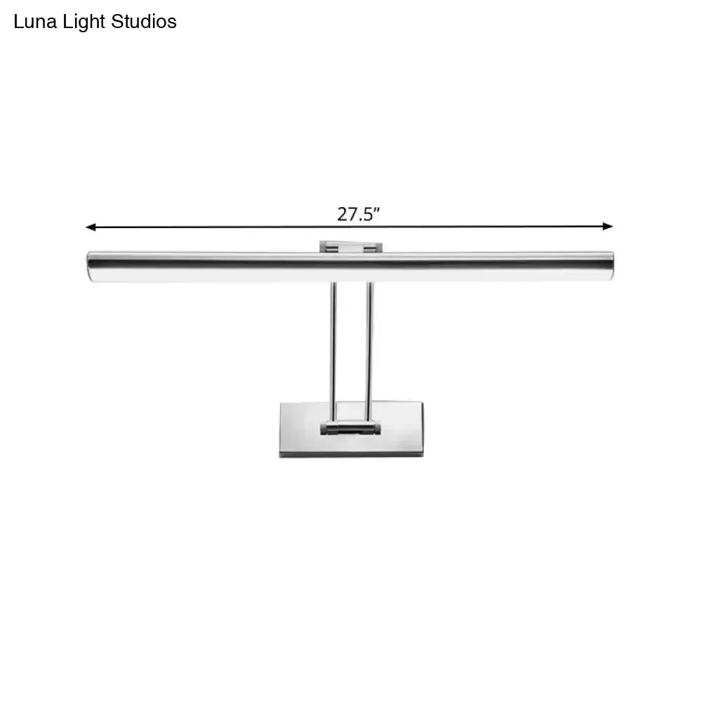 Modern chrome stainless steel linear LED vanity fixture bathroom light 27.5in Decorbites on Tampa Home & Garden Store