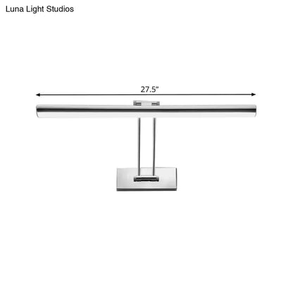 Modern chrome stainless steel linear LED vanity fixture bathroom light 27.5in Decorbites on Tampa Home & Garden Store