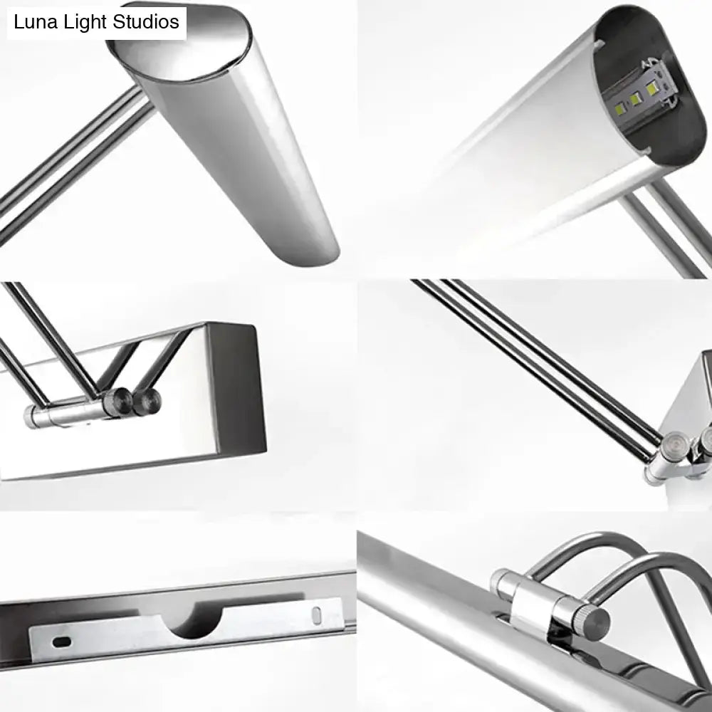 Decorbites modern chrome stainless steel linear LED vanity fixture bathroom with adjustable arms on Tampa Home & Garden Store