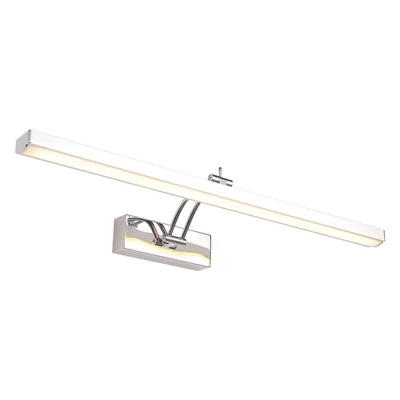 Chrome Stick Vanity Light by Decorbites, slim chrome bar with warm LED glow wall mounted on Tampa Home & Garden Store