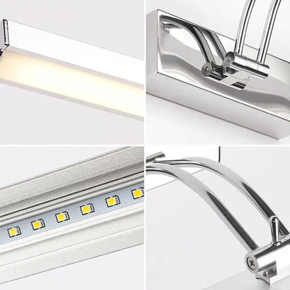 Chrome Stick Vanity Light by Decorbites with LED strip and chrome mounting bracket on Tampa Home & Garden Store