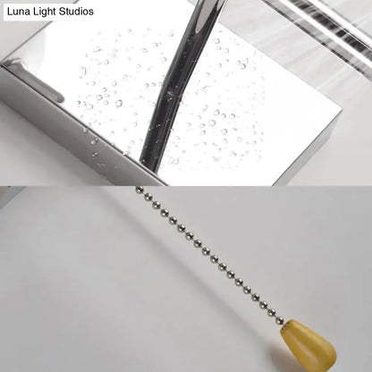 Decorbites Chrome Fabric Tapered Wall Sconce with bead pull chain on Tampa Home & Garden Store