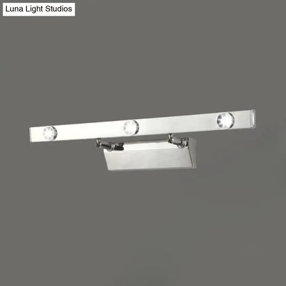 Chrome stainless bathroom light bar with three round heads Decorbites on Tampa Home & Garden Store