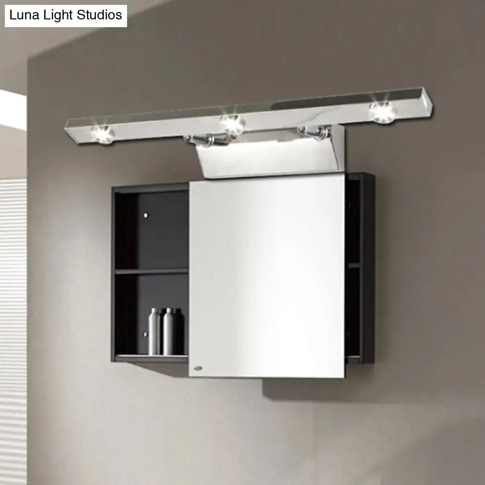 Chrome stainless bathroom light by Decorbites with a mirrored cabinet on Tampa Home & Garden Store