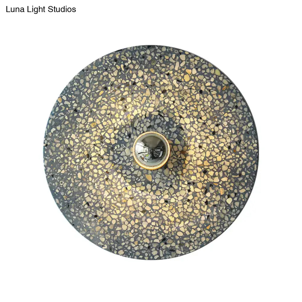 Terrazzo Wall Mounted Light: Designer Style 1-Bulb Sconce for Corridors in Beige & Lake Blue
