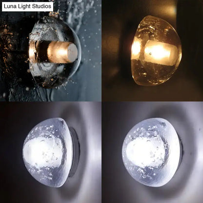 Bubble Crystal Wall Light by Decorbites: glass bubble wall sconce collage with warm LED on Tampa Home & Garden Store