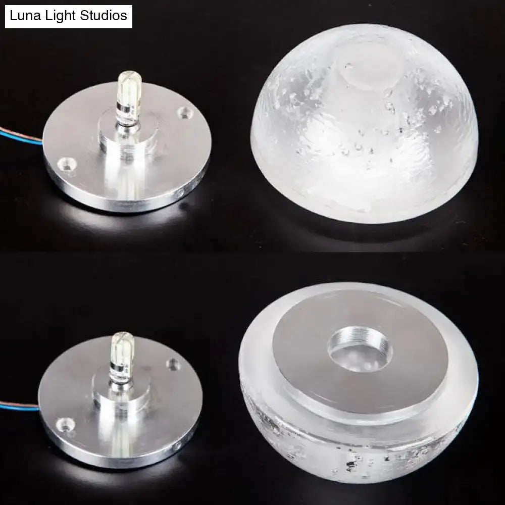 Decorbites Bubble Crystal Wall Light pair with metal bases and clear glass bubble diffusers on Tampa Home & Garden Store