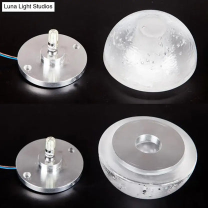 Decorbites Bubble Crystal Wall Light pair with metal bases and clear glass bubble diffusers on Tampa Home & Garden Store