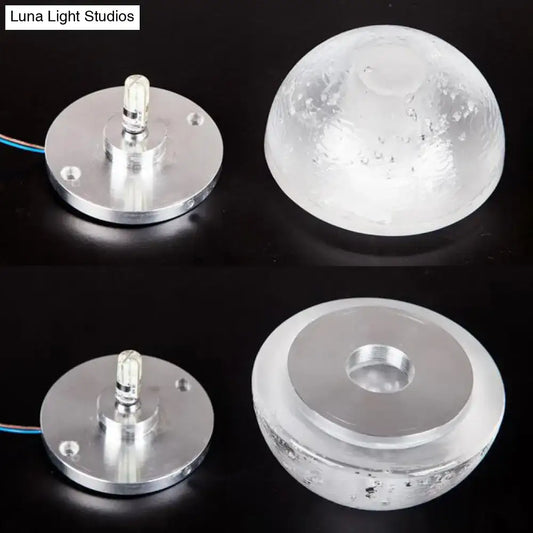 Decorbites Bubble Crystal Wall Light pair with metal bases and clear glass bubble diffusers on Tampa Home & Garden Store