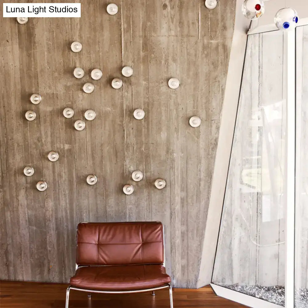 Bubble Crystal Wall Light by Decorbites wall-mounted fixture with clear glass bubbles on stone on Tampa Home & Garden Store