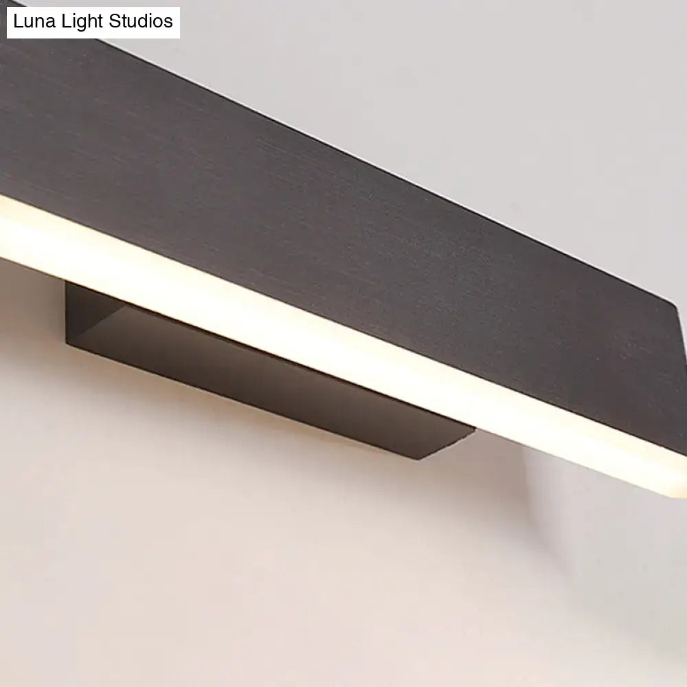 Coffee White Rectangular Sconce by Decorbites, dark coffee finish wall-mounted LED light on Tampa Home & Garden Store