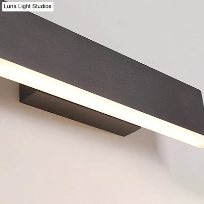 Coffee White Rectangular Sconce by Decorbites, dark coffee finish wall-mounted LED light on Tampa Home & Garden Store