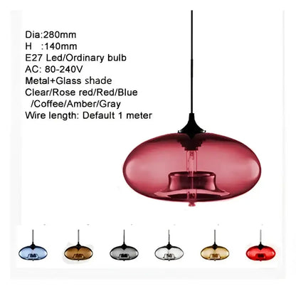 Modern glass bowl pendant light Decorbites pink shade with metal canopy ceiling fixture on Tampa Home & Garden Store