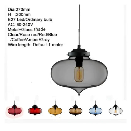 Modern colorful glass bowl pendant light Decorbites for kitchen dining assorted colors on Tampa Home & Garden Store