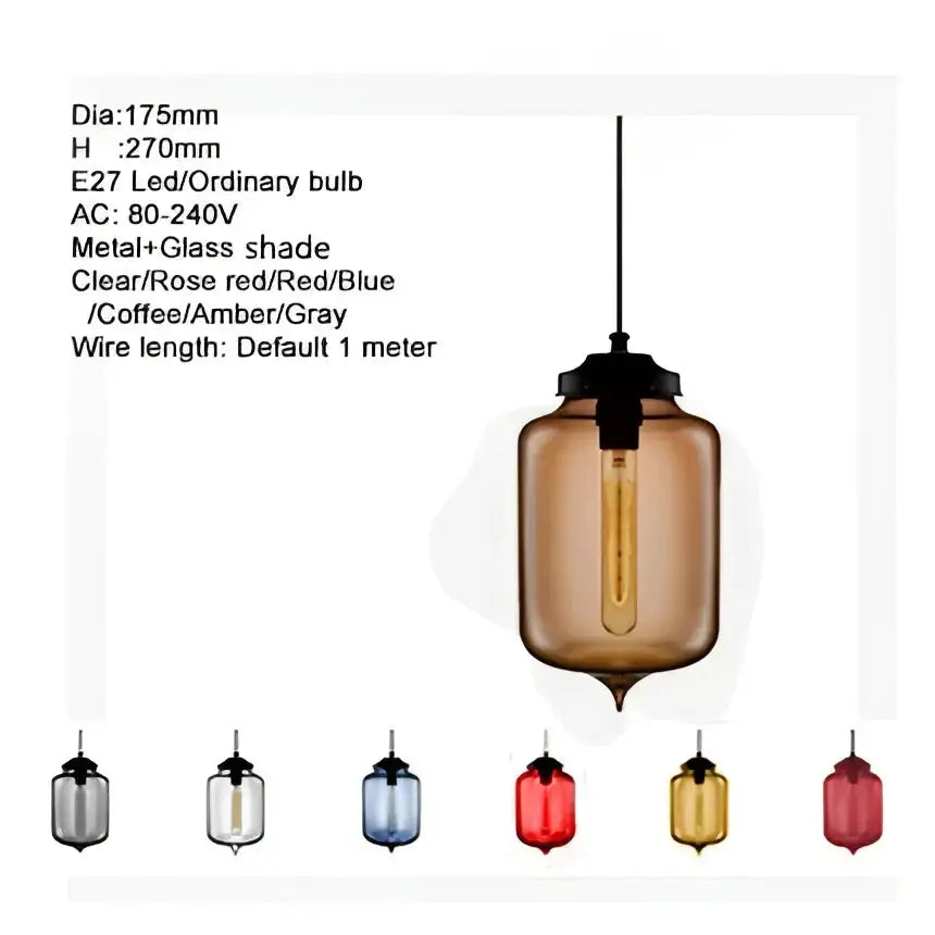 Decorbites amber glass bowl pendant light with black canopy, E27 bulb, ceiling fixture on Tampa Home & Garden Store