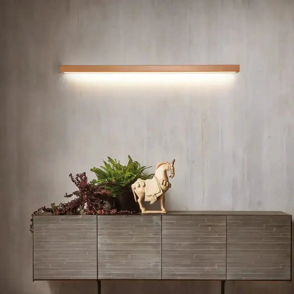 Modern copper linear LED wall sconce for living room lighting by Decorbites on Tampa Home & Garden Store