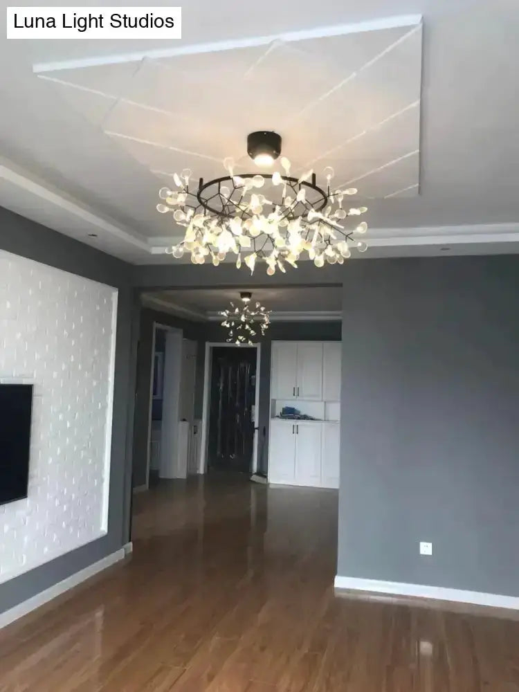 Copper Tree Branch Pendant Light for Dining Room