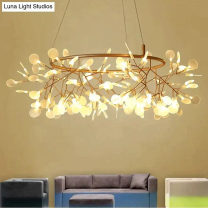 Copper Tree Branch Pendant Light for Dining Room
