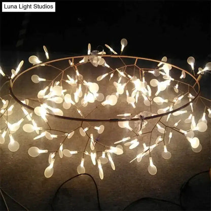 Copper Tree Branch Pendant Light for Dining Room