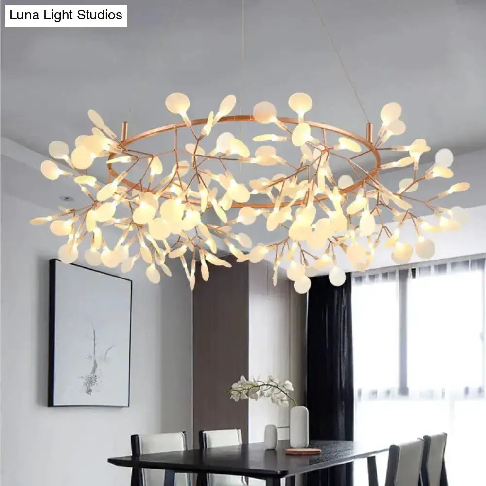 Copper Tree Branch Pendant Light for Dining Room