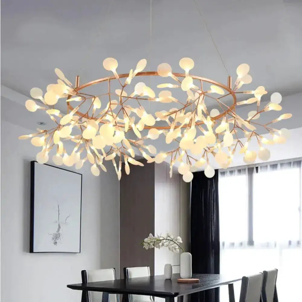 Copper Tree Branch Pendant Light for Dining Room