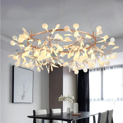 Copper Tree Branch Pendant Light for Dining Room