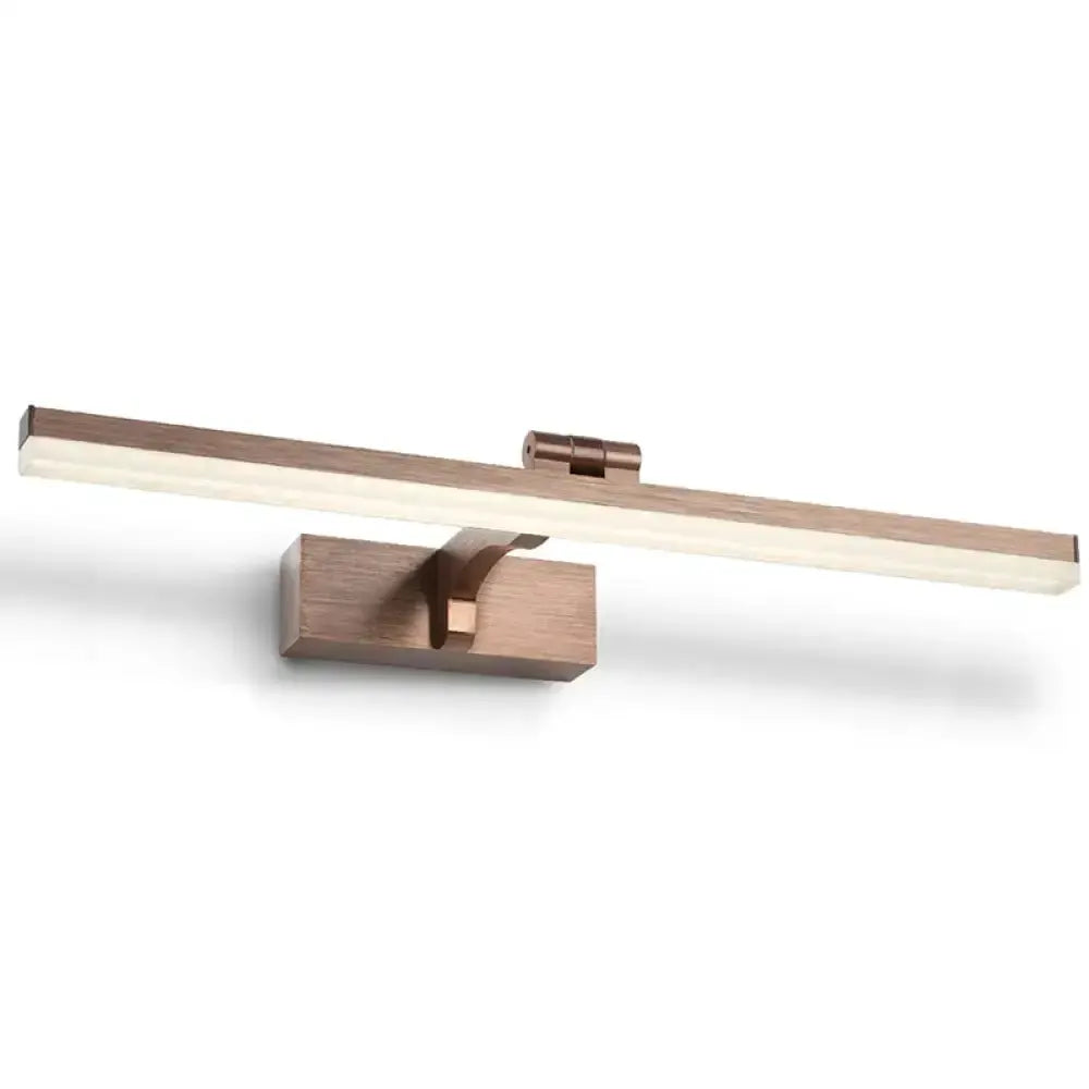 Copper Wood Grain Led Wall Light for Bath Vanity