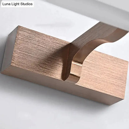 Copper Wood Grain Led Wall Light for Bath Vanity