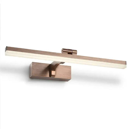 Copper Wood Grain Led Wall Light for Bath Vanity