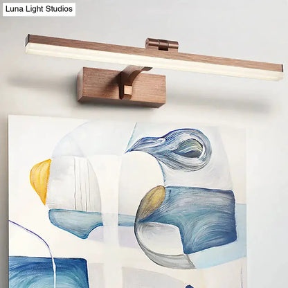 Copper Wood Grain Led Wall Light for Bath Vanity