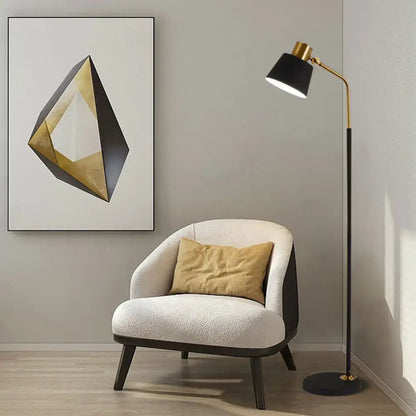 Cream upholstered armchair with dark wood legs and a mustard pillow in a modern living space on Tampa Home & Garden Store