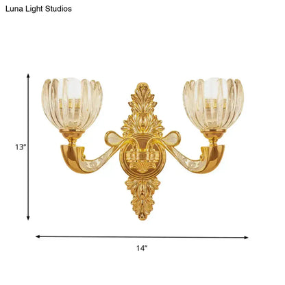 Modern Crystal Block Gold Wall Lamp Sconce