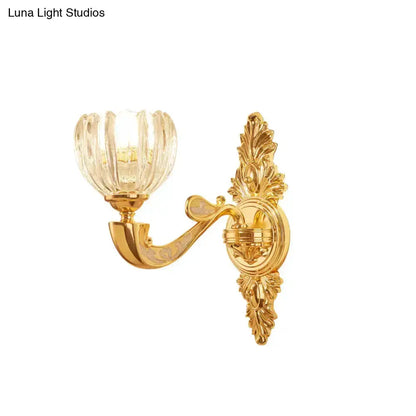 Modern Crystal Block Gold Wall Lamp Sconce