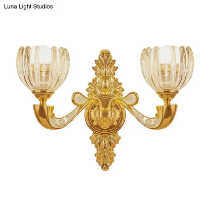 Modern Crystal Block Gold Wall Lamp Sconce