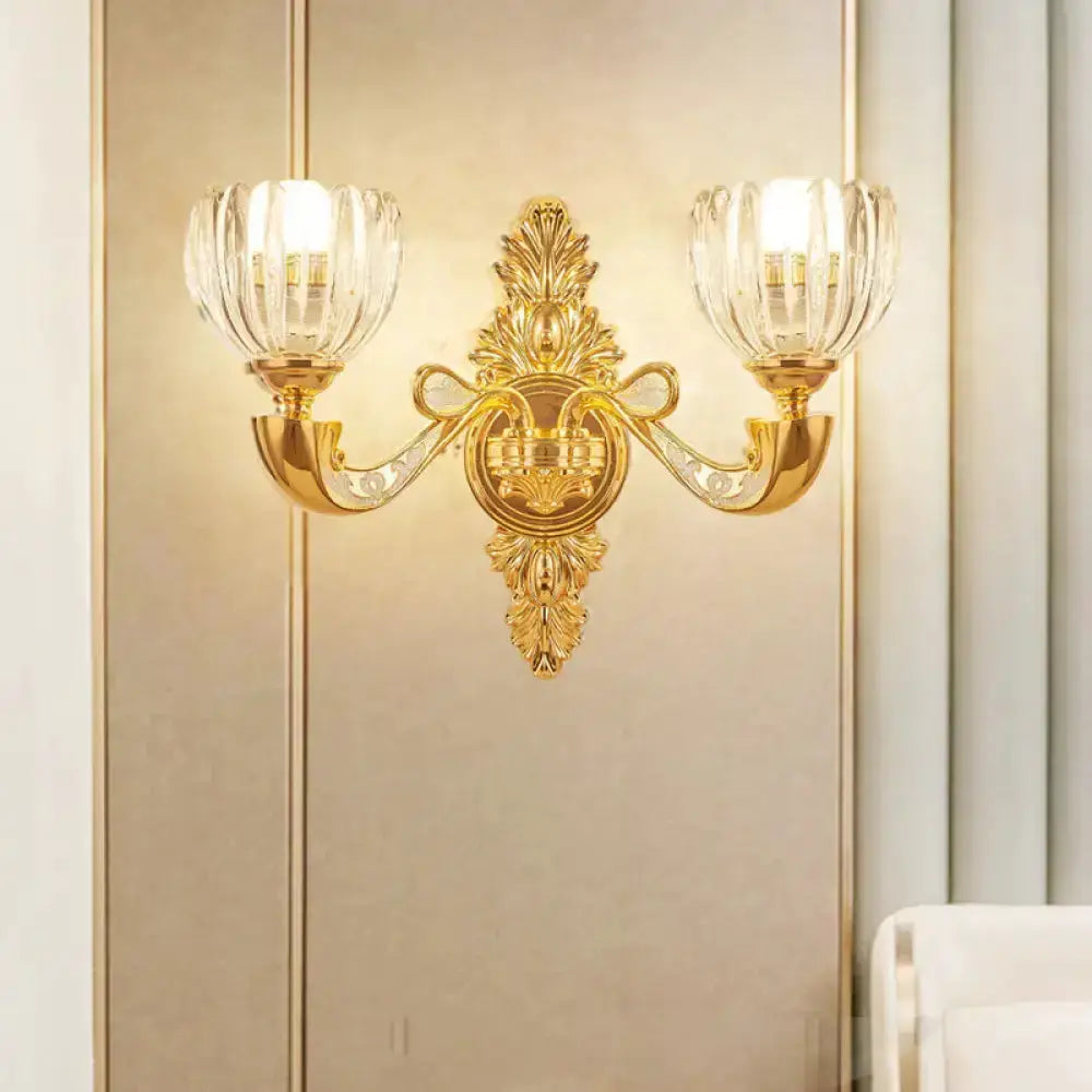Modern Crystal Block Gold Wall Lamp Sconce