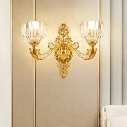 Modern Crystal Block Gold Wall Lamp Sconce