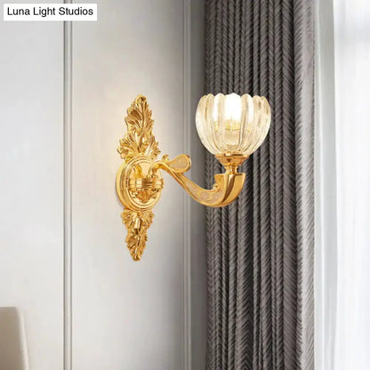 Modern Crystal Block Gold Wall Lamp Sconce