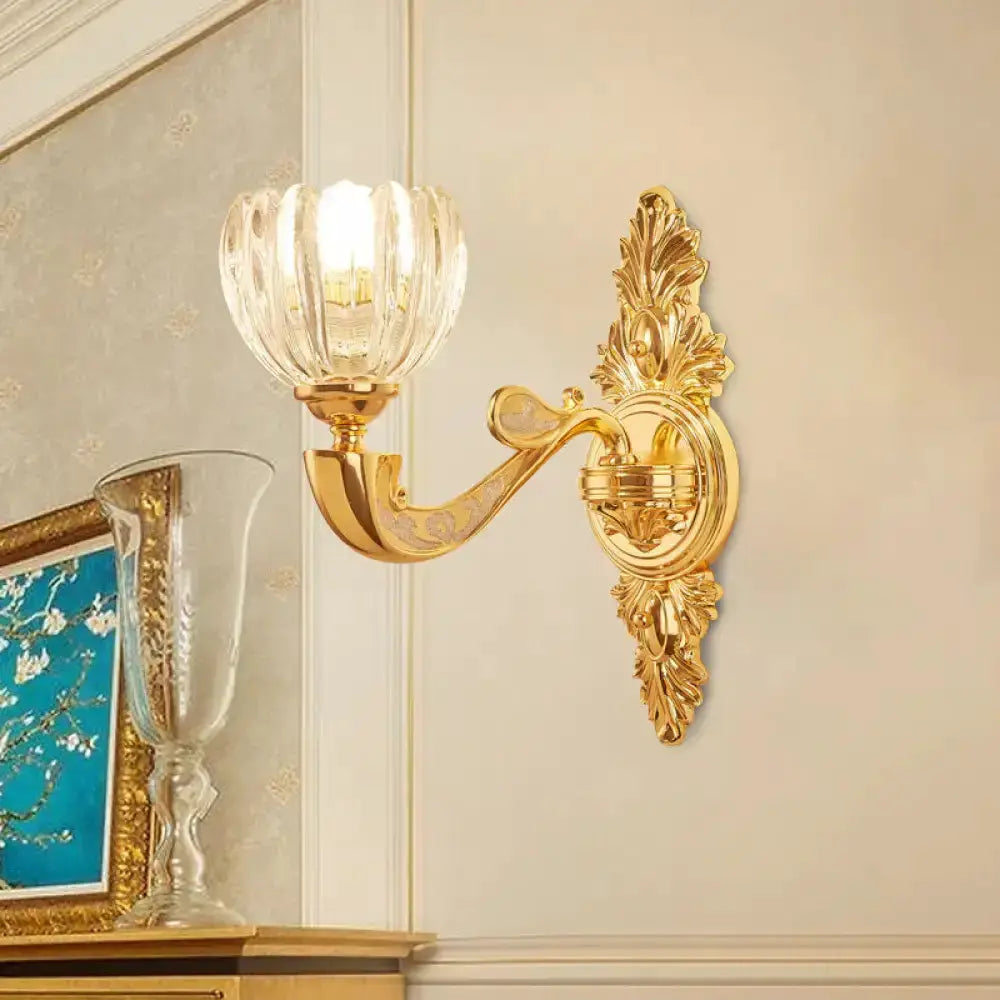 Modern Crystal Block Gold Wall Lamp Sconce