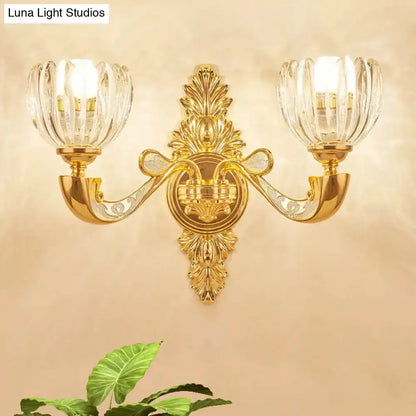 Modern Crystal Block Gold Wall Lamp Sconce