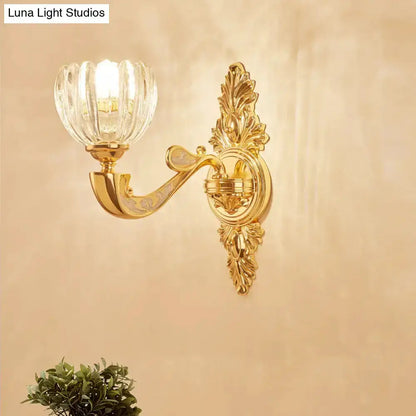 Modern Crystal Block Gold Wall Lamp Sconce