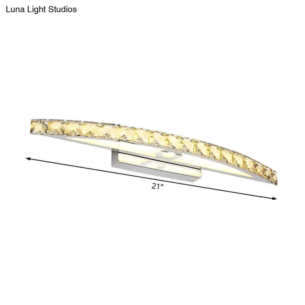Crystal Champagne Bow Sconce, curved 21in wall light with crystal prisms and gold finish on Tampa Home & Garden Store