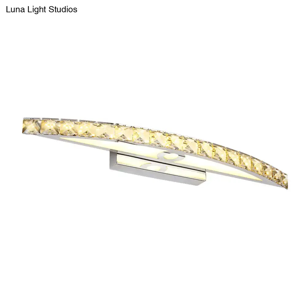 Crystal Champagne Bow Sconce by Decorbites, gold crystal curved wall light on Tampa Home & Garden Store