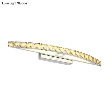Crystal Champagne Bow Sconce by Decorbites, gold crystal curved wall light on Tampa Home & Garden Store