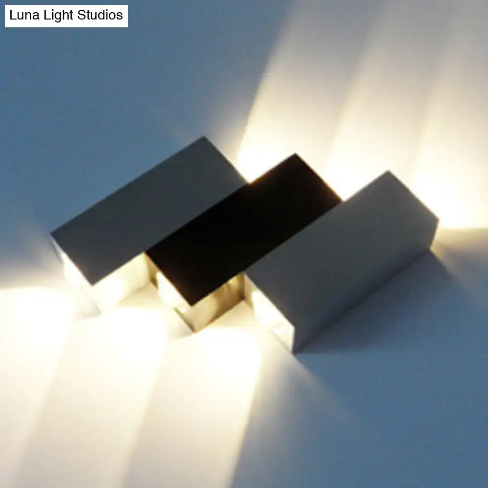 Silver Black wall sconce with three rectangular metal blocks by Decorbites on Tampa Home & Garden Store