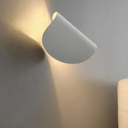 Decorbites modern curved white wall sconce light for bedroom ambient lighting on Tampa Home & Garden Store