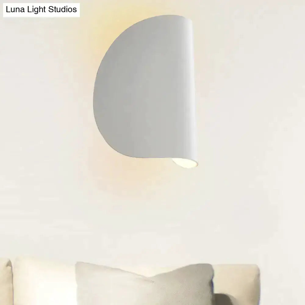 Modern curved gray wall sconce light by Decorbites for bedroom ambient lighting on Tampa Home & Garden Store