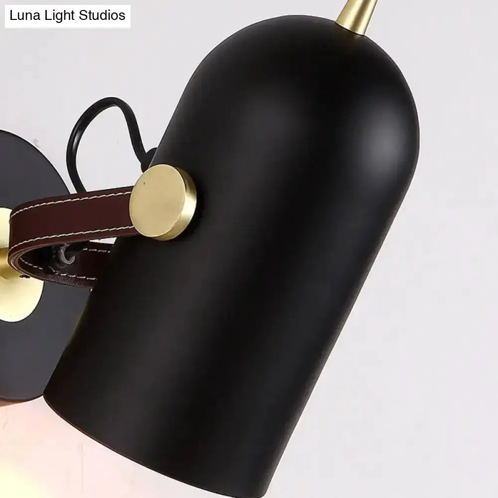 Modern Dark Brown Brass Wall Lamp With Cup Shade
