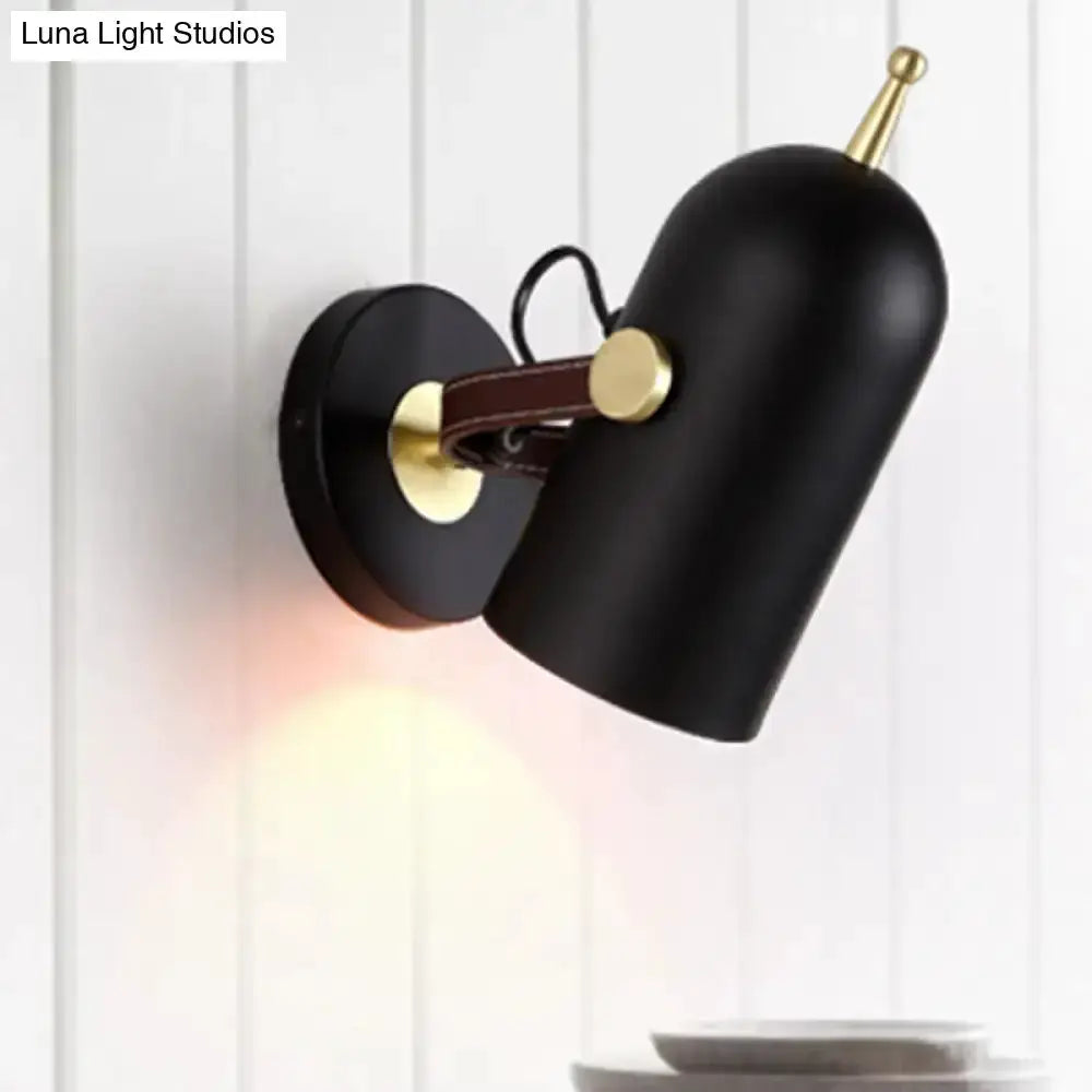 Modern Dark Brown Brass Wall Lamp With Cup Shade