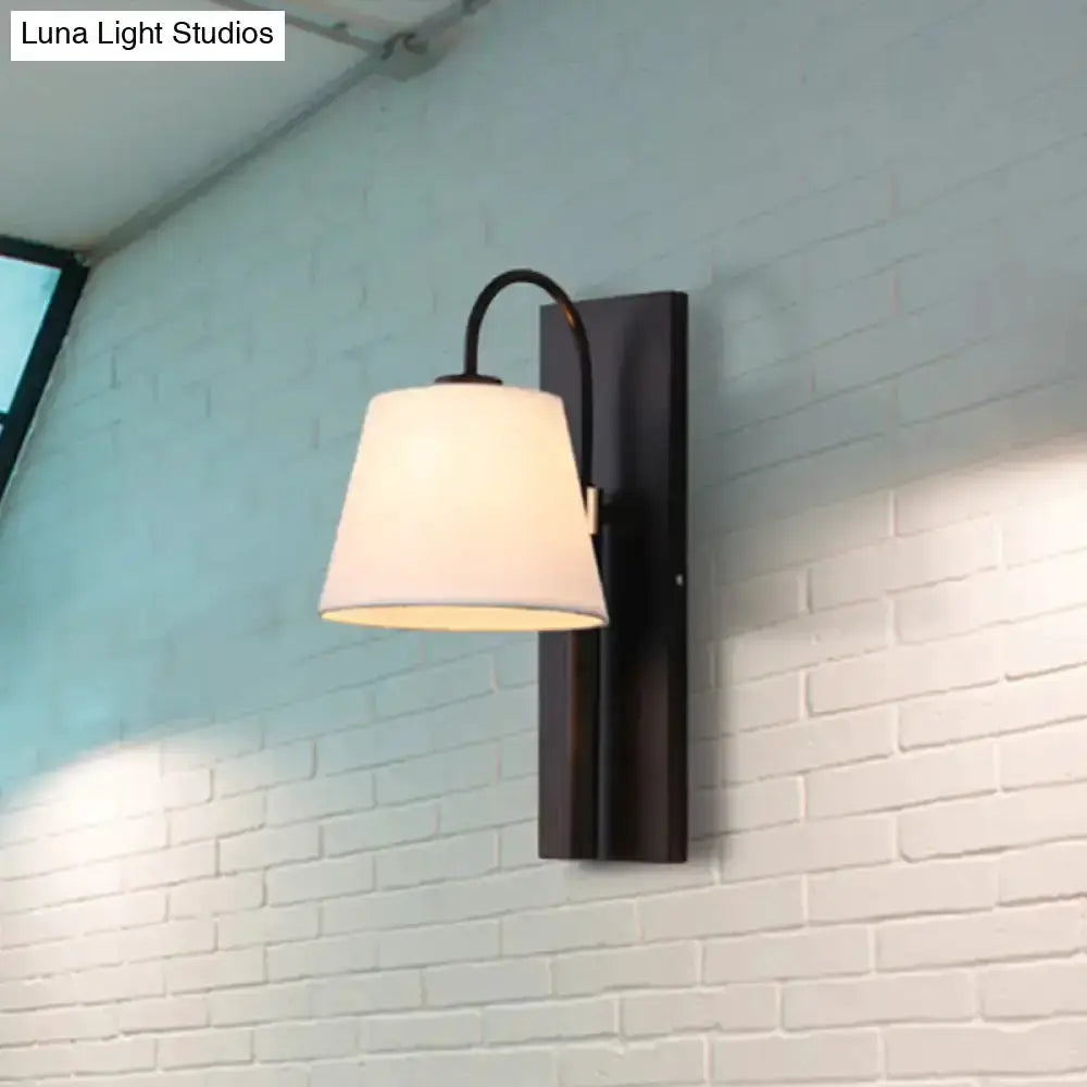 Modern Brown and Gold Conical Shade Wall Lamp
