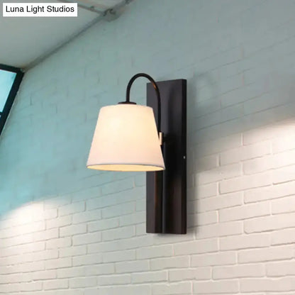Modern Brown and Gold Conical Shade Wall Lamp